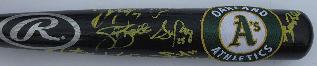 2019 Oakland Athletics, A's team signed autographed Baseball Bat, COA with the proof photos will be included