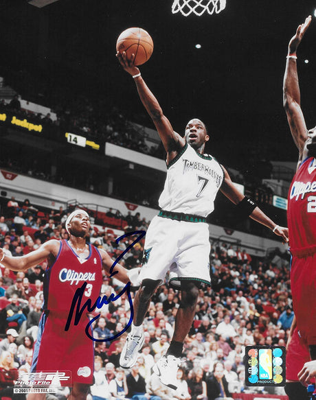 Terrell Brandon signed Minnesota Timberwolves basketball 8x10 photo COA.