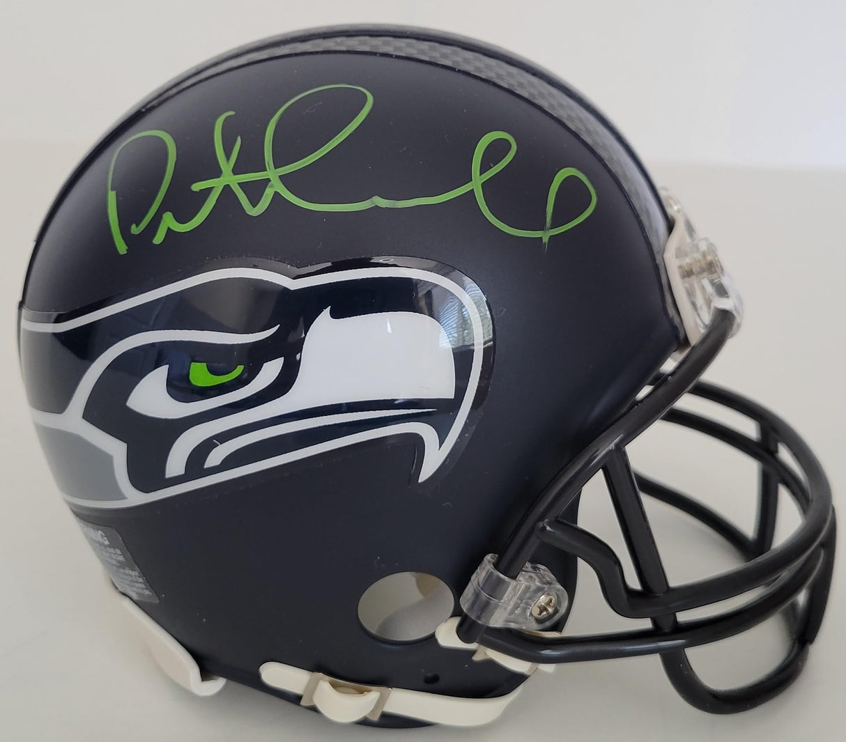 Pete Carroll signed Seattle Seahawks mini football helmet proof COA. autographed