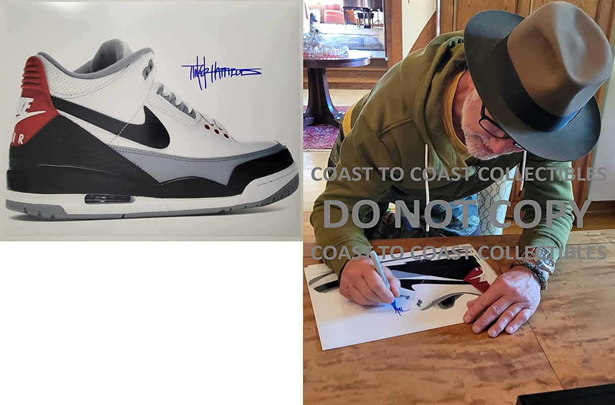 Tinker Hatfield signed Nike Air Jordan 3 11x14 photo COA proof autograph STAR