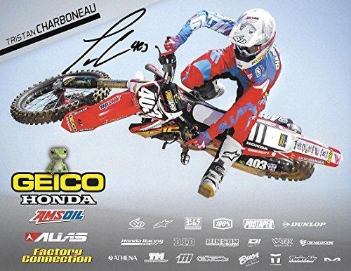 Tristan Charboneau, Supercross, Motocross, Signed, Autographed, Honda 9x12 Photo Card, a COA Will Be Included