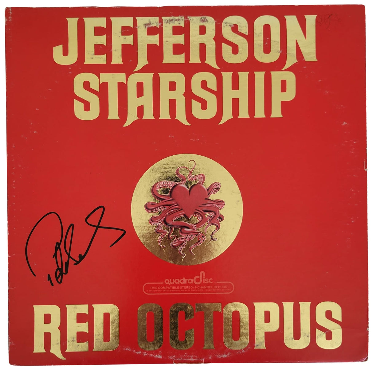 Pete Sears Signed Jefferson Starship Red Octopus Album Vinyl Record COA Proof STAR