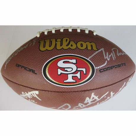San Francisco 49ers, Legends, Signed, Autographed, Logo Football, a COA with the Proof Photos of the 49ers Legends Signing Will Be Included