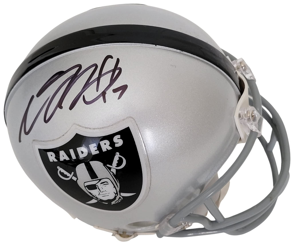 Davante Adams signed Vegas Raiders football mini helmet proof COA autographed