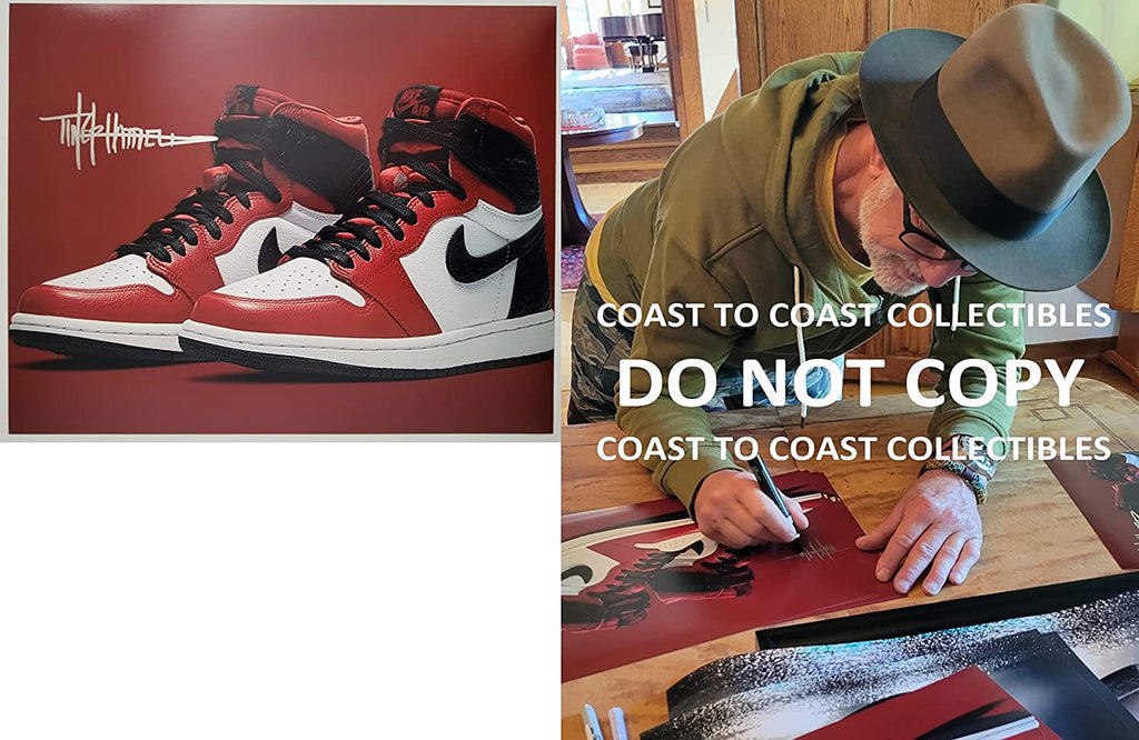 Tinker Hatfield signed Nike Air Jordan 1 11x14 photo COA proof autograph STAR