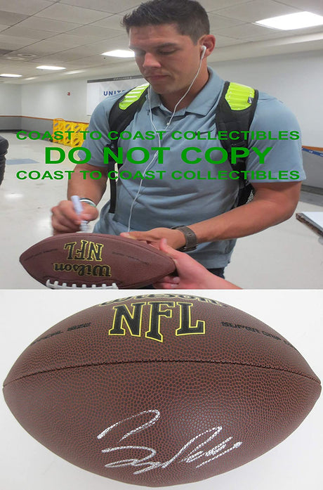 Bryce Petty Baylor Bears New York Jets Miami Dolphins signed football COA proof