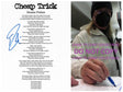 Robin Zander signed Cheap Trick Dream Police Lyrics sheet COA Proof autographed star