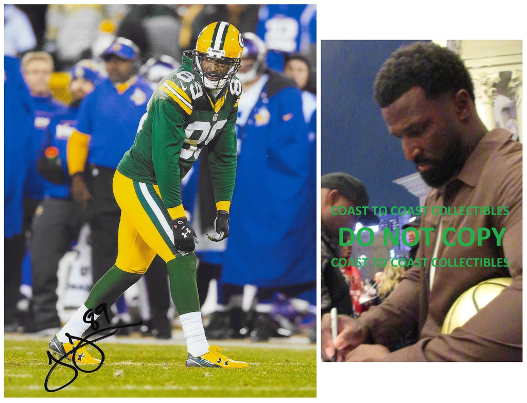 James Jones Signed 8x10 Photo COA Proof Green Bay Packers Football Autographed.