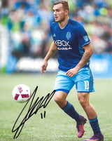 Jordan Morris signed Seattle Sounders FC 8x10 photo proof COA
