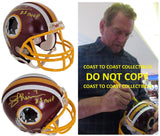 Joe Theisman signed Washington mini football helmet proof autographed