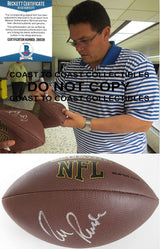 Ron Rivera Washington Panthers Bears signed NFL football proof Beckett COA autographed