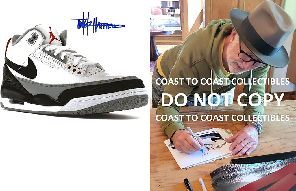 Tinker Hatfield signed Nike Air Jordan 3 8x10 photo COA. exact proof autograph STAR