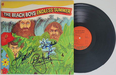 Mike Love Al Jardine Bruce Johnston signed Beach Boys Endless Summer album proof.autographed Vinyl Record,COA STAR