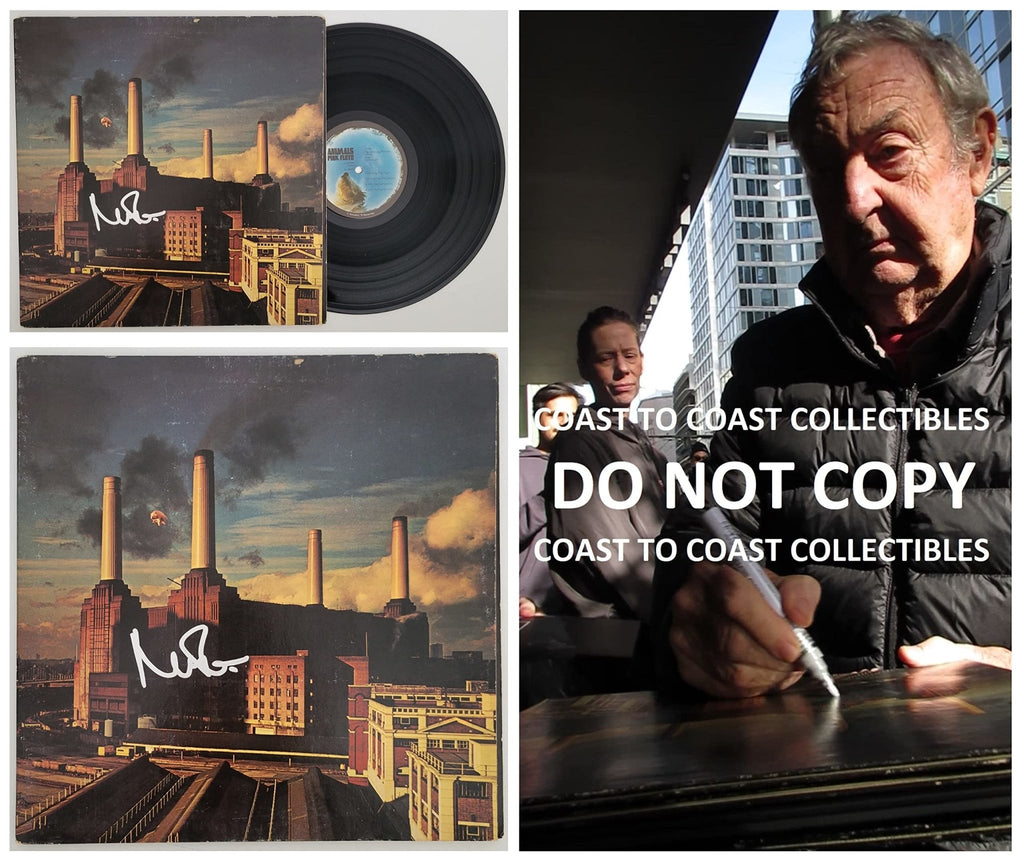 Nick Mason signed Pink Floyd Animals album vinyl record COA exact proof STAR