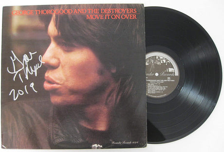 George Thorogood signed Move on over album vinyl record Proof Beckett COA star