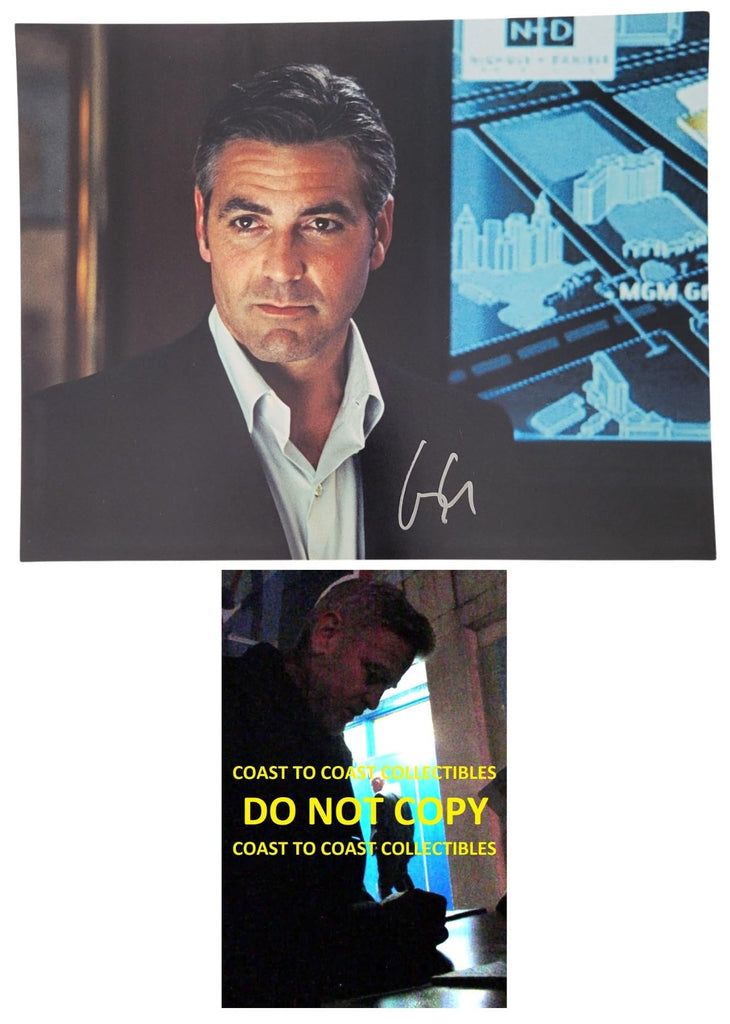 George Clooney signed Oceans Eleven 11x14 Photo COA Proof autographed STAR