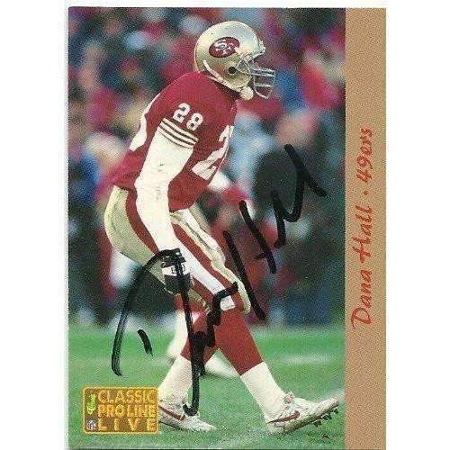 1993, Dana Hall, San Francisco 49ers, Signed, Autographed, Classic Football Card, Card # 245,