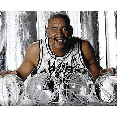 George Gervin, San Antonio Spurs, Ice Man, Hall of Fame, Hof, Signed, Autographed, 8x10 Photo, A COA With The Proof Photo of George Signing Will Be Included.