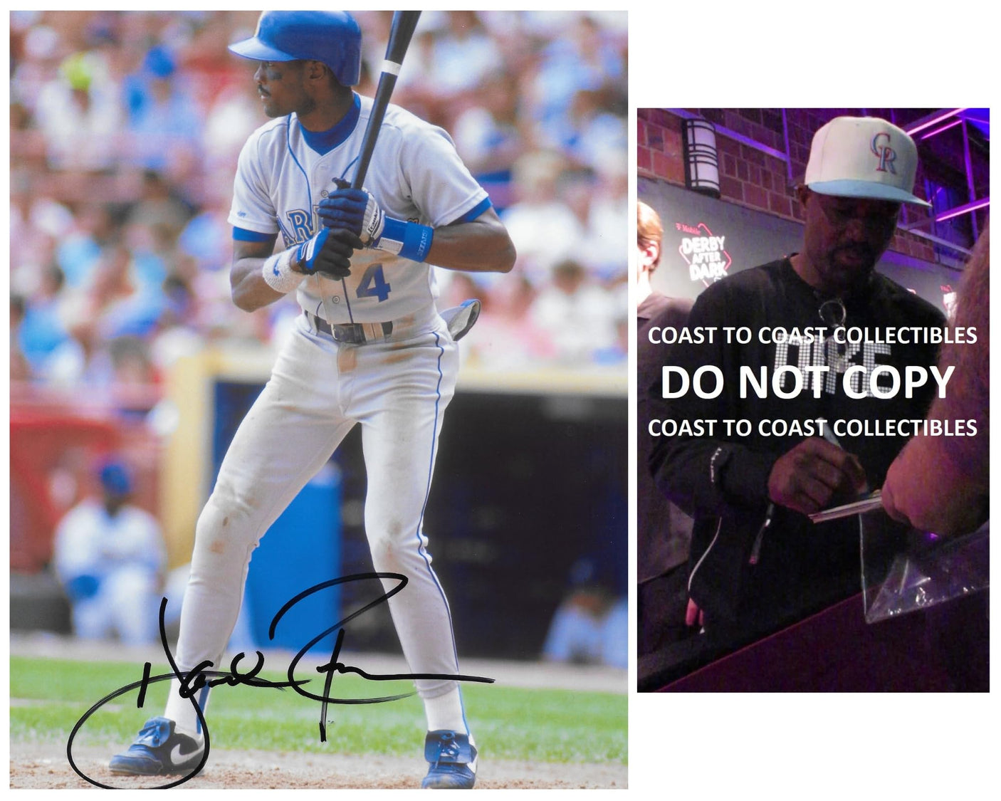 Harold Reynolds signed Seattle Mariners baseball 8x10 Photo proof COA autographed.